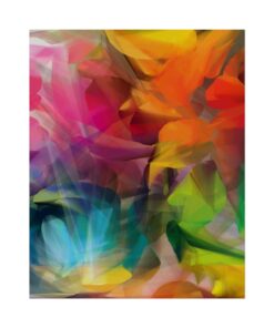 Alternative view of Abstract Floral Burst Rolled Poster — Colorful Modern Wall Art Print