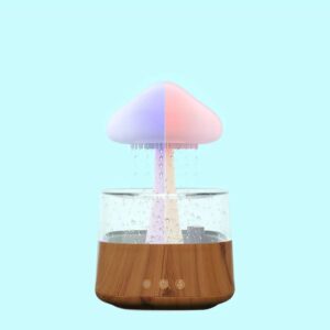 Mushroom Rain Cloud Humidifier with Aroma Diffuser and Colorful Night Lights