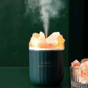 Portable Ultrasonic Crystal Salt Stone Humidifier & Aromatherapy Lamp