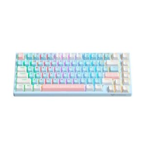 Compact RGB Mechanical Gaming Keyboard - 82 Key Wired USB Keyboard with Backlight