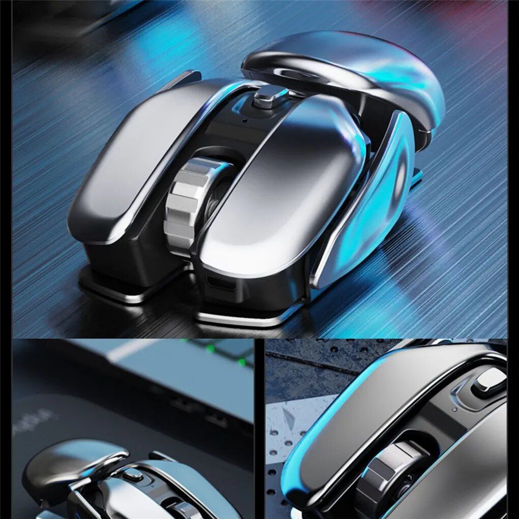 Wireless Metal Gaming & Office Mouse – Rechargeable, Silent, Waterproof, 1600DPI with 6 Buttons - Image 6