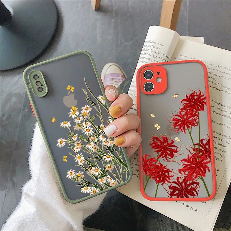 Lavender Butterfly Higan Flower Shockproof Phone Case for Various iPhone Models - Image 7
