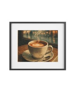 Alternative view of Framed Coffee Poster — Vintage Latte Art Matte Print
