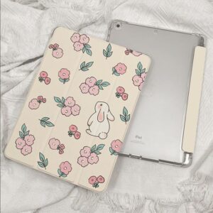 Cute Floral Rabbit iPad Case