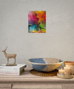 Abstract Floral Burst Rolled Poster — Colorful Modern Wall Art Print