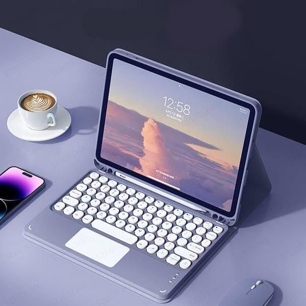 Wireless Bluetooth Keyboard and Mouse Combo for iPad 10.2 & iPad Pro 11 with Protective Case