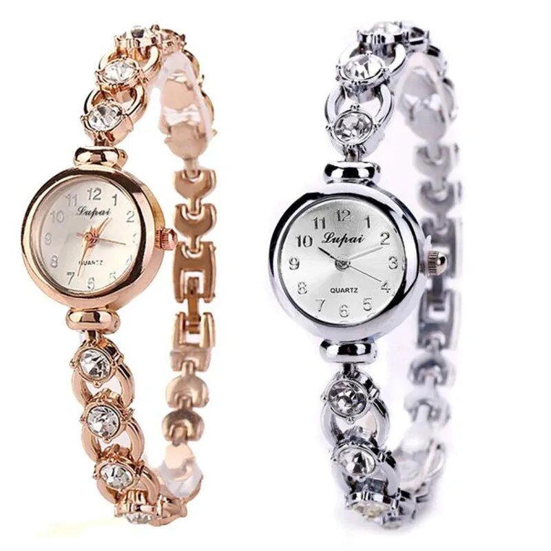 Elegant Quartz Bracelet Wristwatch with Rhinestones for Women - Image 5
