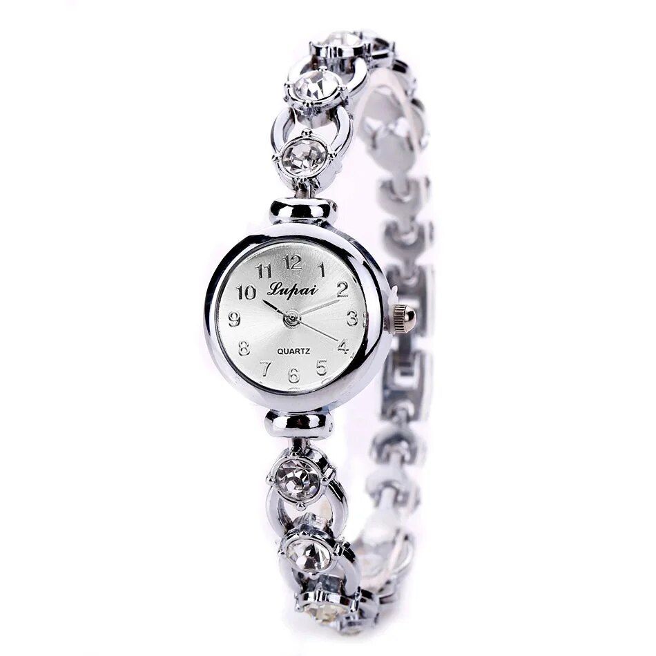 Elegant Quartz Bracelet Wristwatch with Rhinestones for Women - Image 7