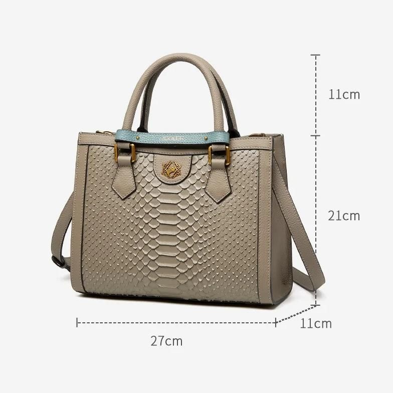 Genuine Leather Large Tote Handbag - Image 11