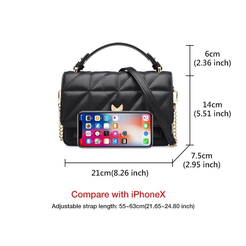 Elegant Leather Flap Shoulder Bag for Women - Image 7