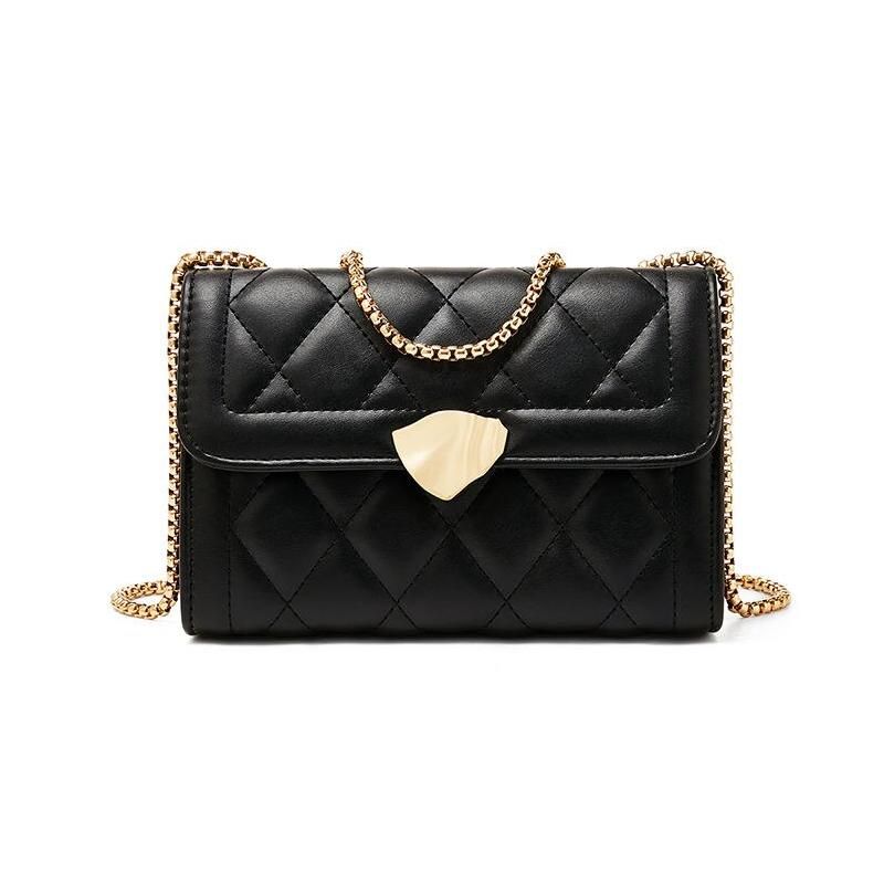 PU Leather Diamond Lattice Crossbody Bag - Image 2