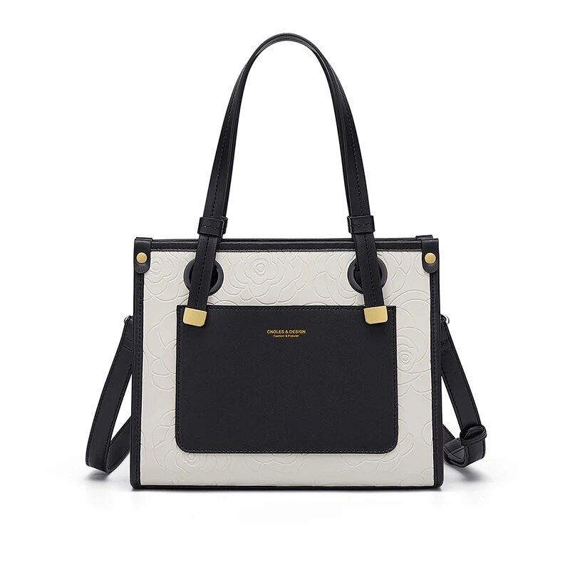 Luxurious Geometric Rose Pattern Large Capacity Shopper Bag - Image 3