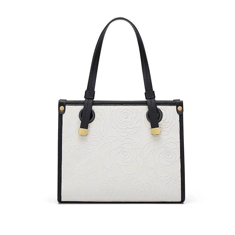 Luxurious Geometric Rose Pattern Large Capacity Shopper Bag - Image 6