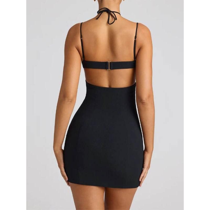 Sequin Heart Sling Backless Mini Dress - Image 4