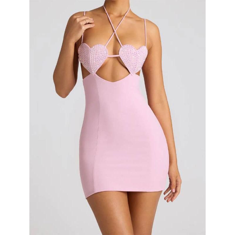 Sequin Heart Sling Backless Mini Dress - Image 5