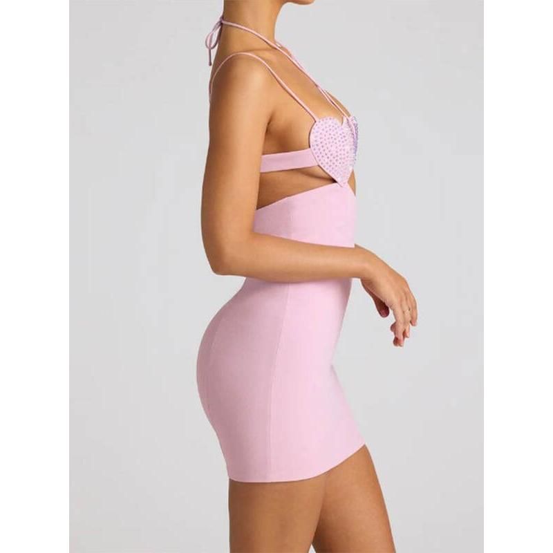 Sequin Heart Sling Backless Mini Dress - Image 6