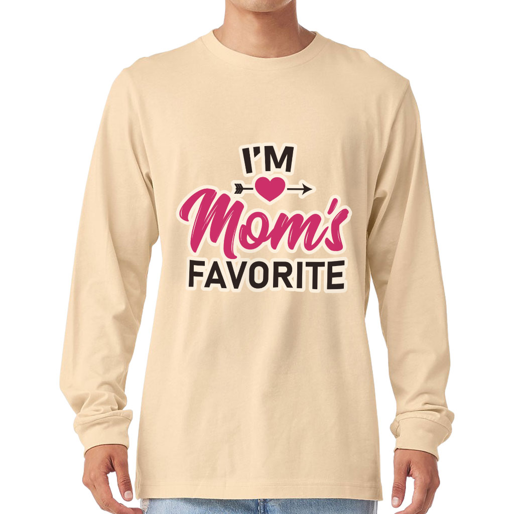 I'm Mom's Favorite Long Sleeve T-Shirt - Cute T-Shirt - Graphic Long Sleeve Tee - Image 2