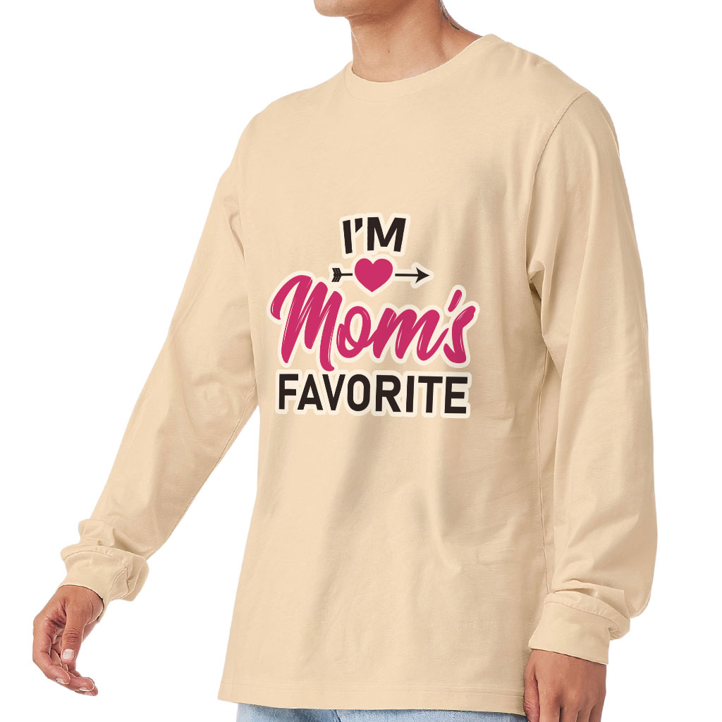 I'm Mom's Favorite Long Sleeve T-Shirt - Cute T-Shirt - Graphic Long Sleeve Tee - Image 3
