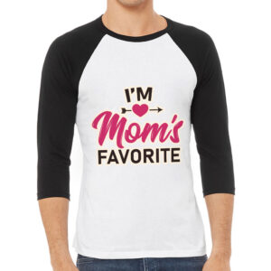I'm Mom's Favorite Baseball T-Shirt - Cute T-Shirt - Graphic Baseball Tee