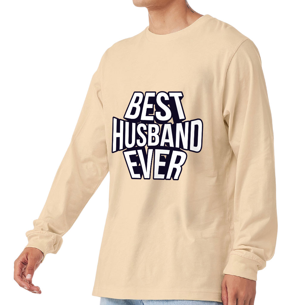 Best Husband Ever Long Sleeve T-Shirt - Best Design T-Shirt - Cool Long Sleeve Tee - Image 3