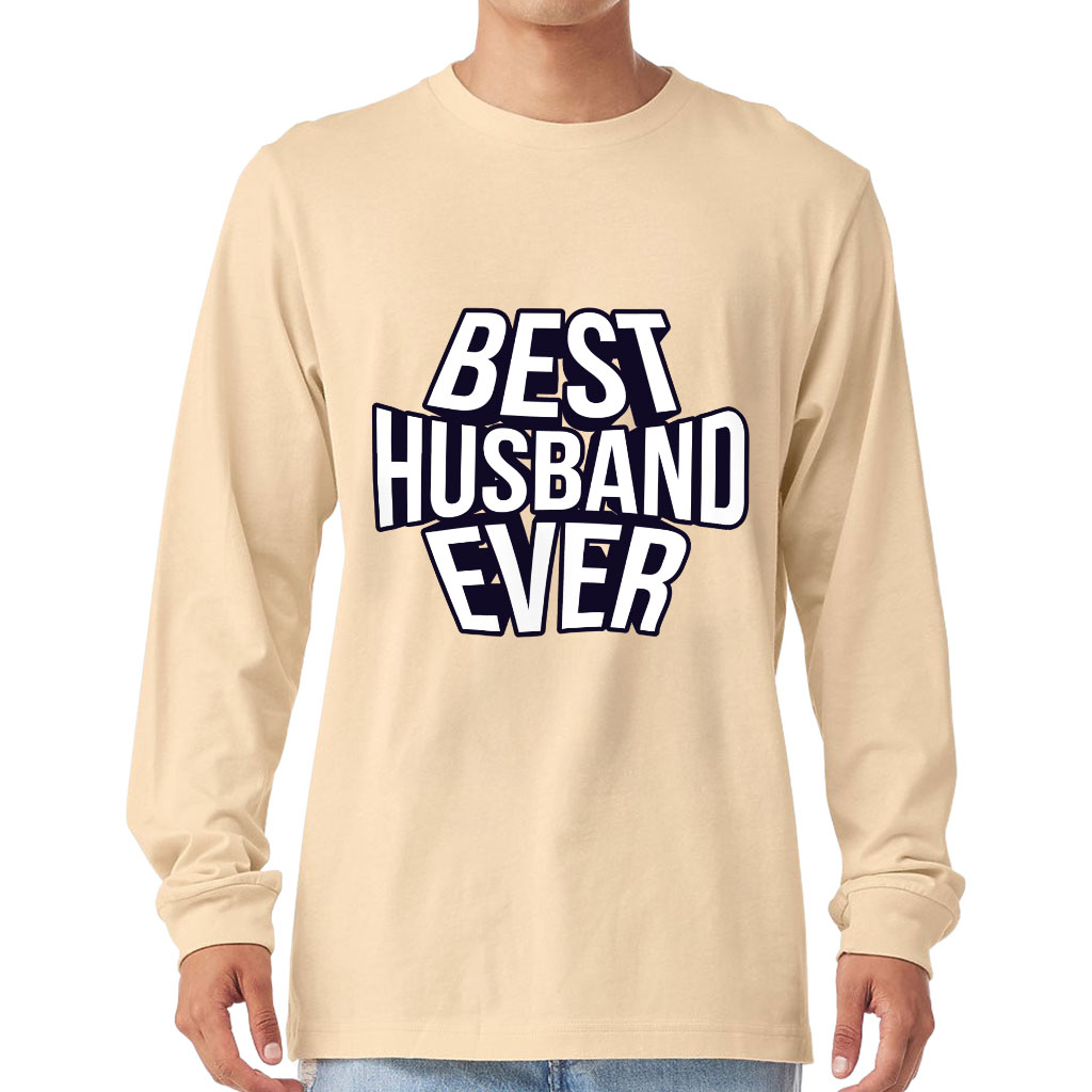 Best Husband Ever Long Sleeve T-Shirt - Best Design T-Shirt - Cool Long Sleeve Tee - Image 2