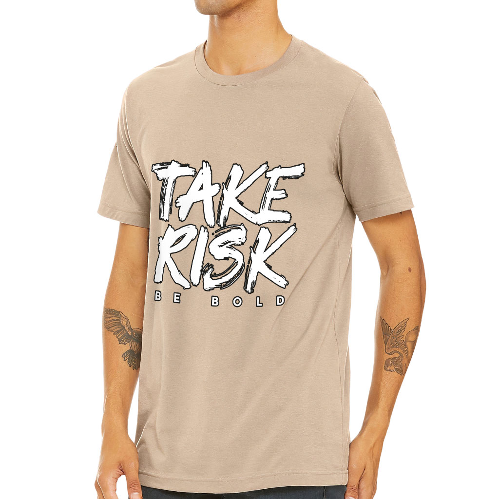 Take Risk Short Sleeve T-Shirt - Funny T-Shirt - Themed Short Sleeve Tee - Image 3