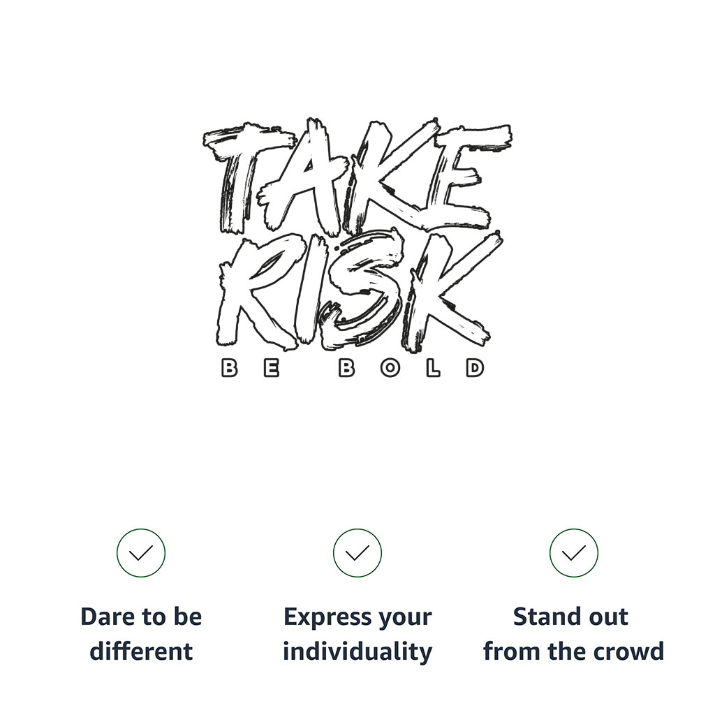 Take Risk Short Sleeve T-Shirt - Funny T-Shirt - Themed Short Sleeve Tee - Image 7