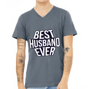 Best Husband Ever V-Neck T-Shirt - Best Design T-Shirt - Cool V-Neck Tee