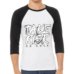 Take Risk Baseball T-Shirt - Funny T-Shirt - Themed Baseball Tee