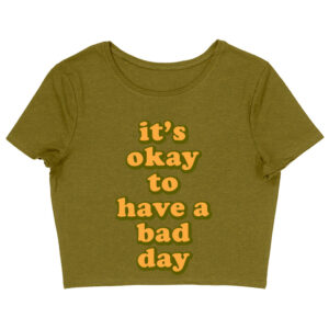 It's Ok Women's Cropped T-Shirt - Positive Crop Top - Motivational Cropped Tee