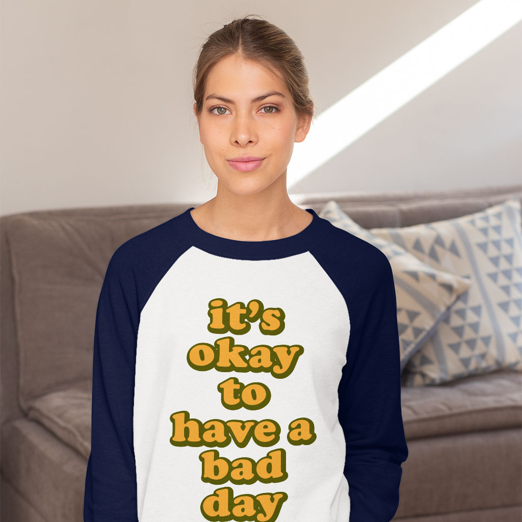 It's Ok Baseball T-Shirt - Positive T-Shirt - Motivational Baseball Tee - Image 4
