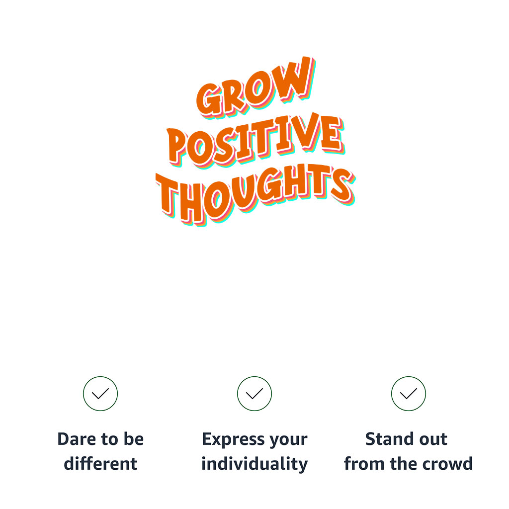 Grow Positive Thoughts Women's Long Sleeve T-Shirt - Inspirational Long Sleeve Tee - Quote T-Shirt - Image 7