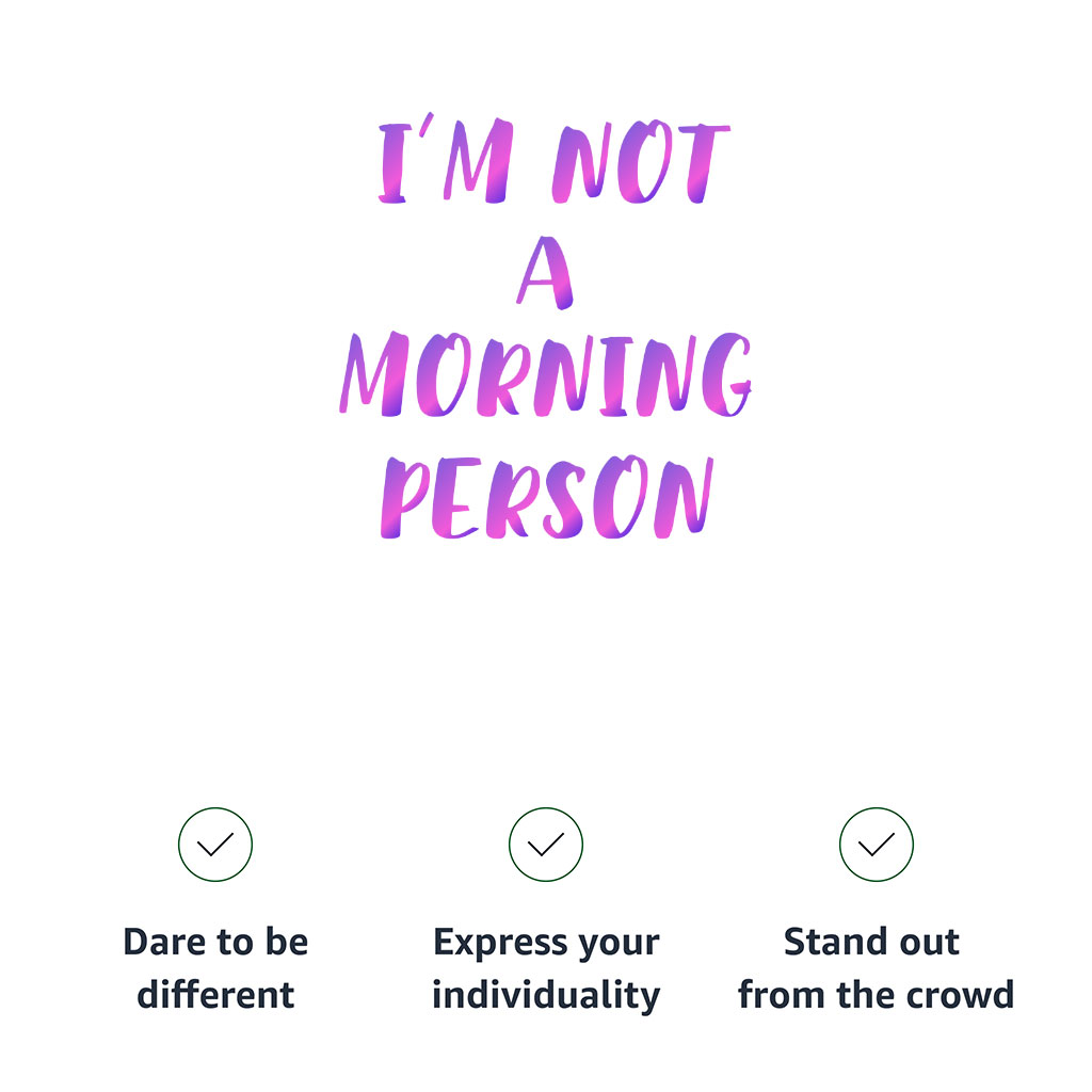 I'm Not a Morning Person Women's Cropped T-Shirt - Trendy Crop Top - Cool Design Cropped Tee - Image 7