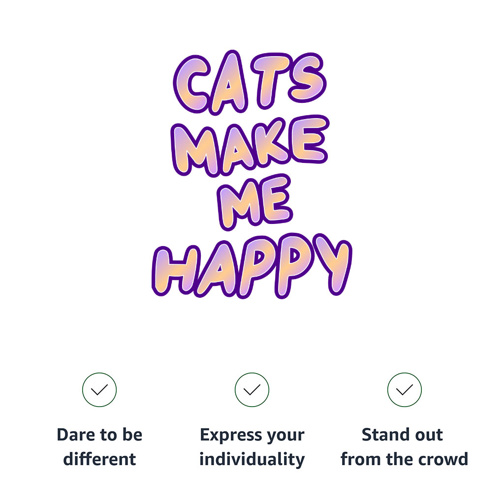 Cats Make Me Happy Women's T-Shirt - Cute T-Shirt - Best Design Relaxed Tee - Image 7