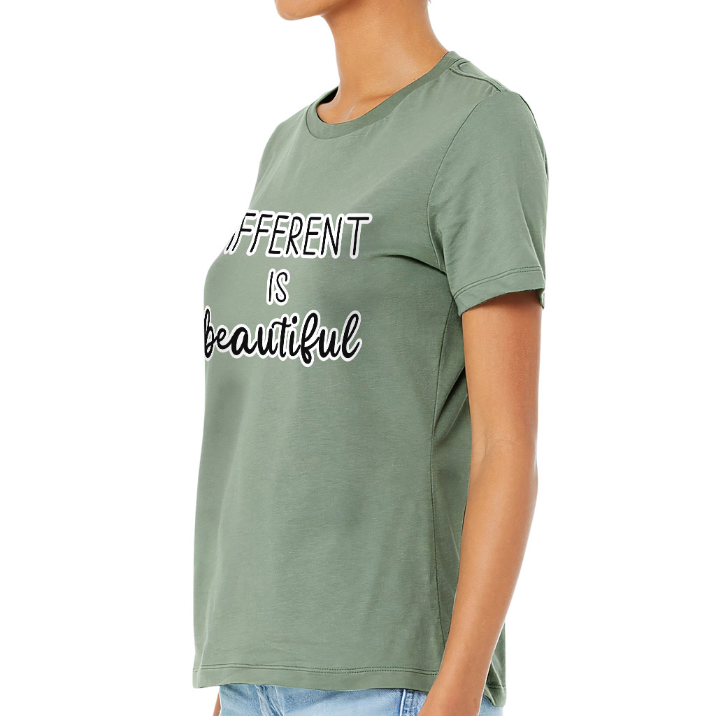 Different Is Beautiful Women's T-Shirt - Cute Design T-Shirt - Graphic Relaxed Tee - Image 3