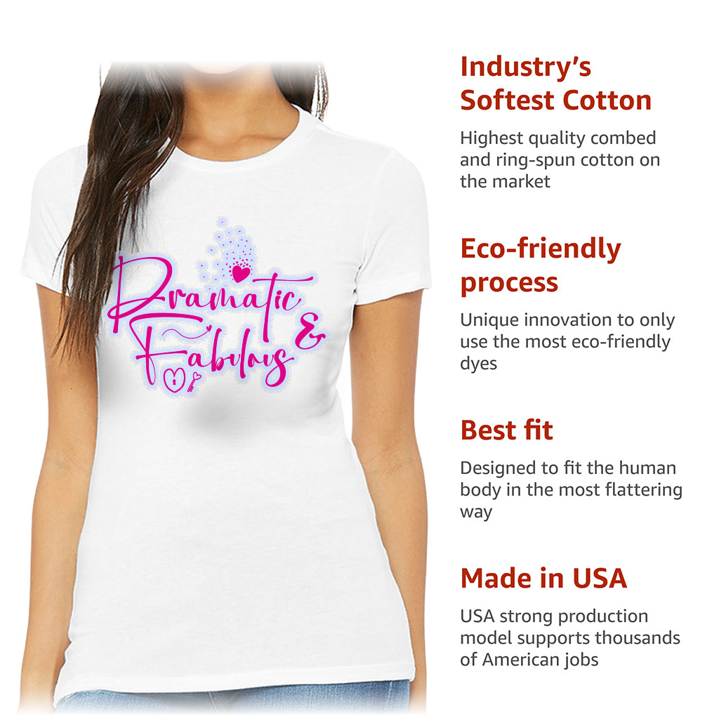 Dramatic Slim Fit T-Shirt - Fabulous Women's T-Shirt - Cute Slim Fit Tee - Image 6