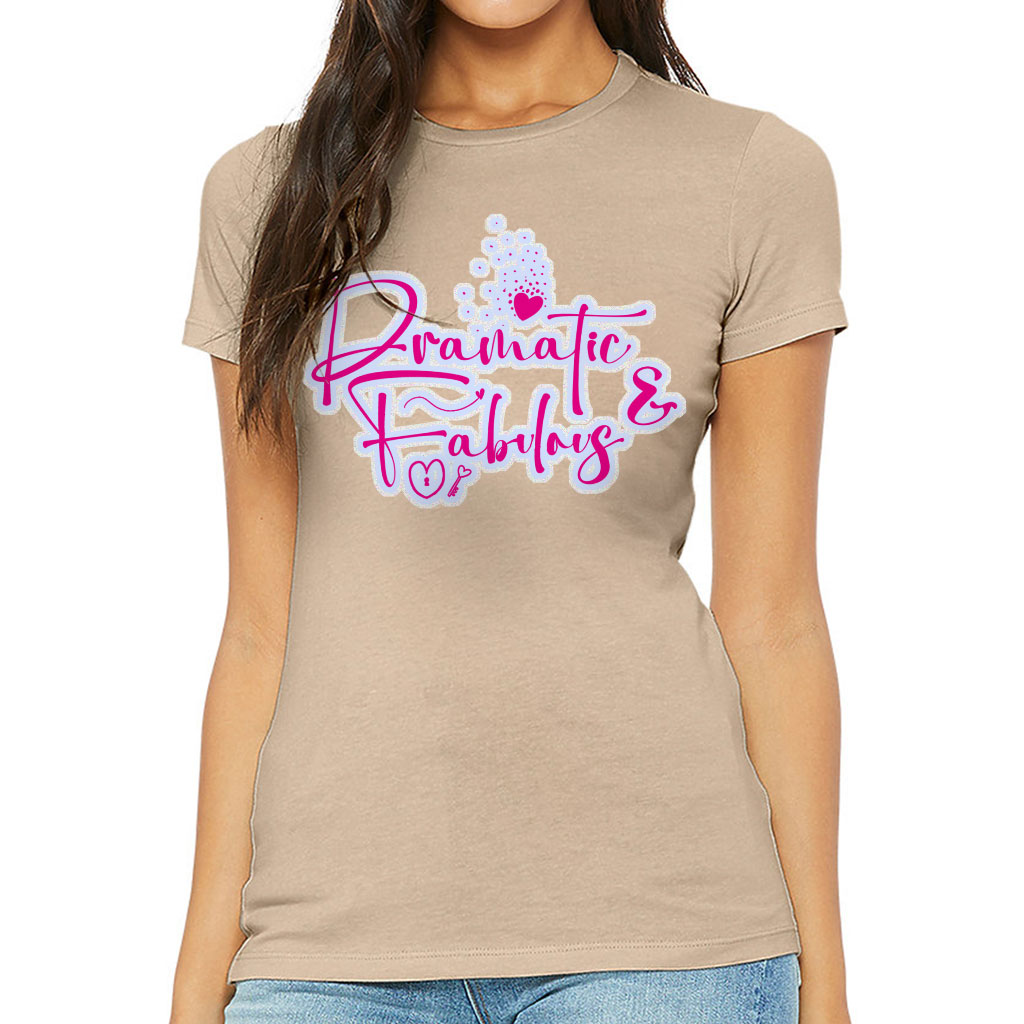 Dramatic Slim Fit T-Shirt - Fabulous Women's T-Shirt - Cute Slim Fit Tee - Image 2