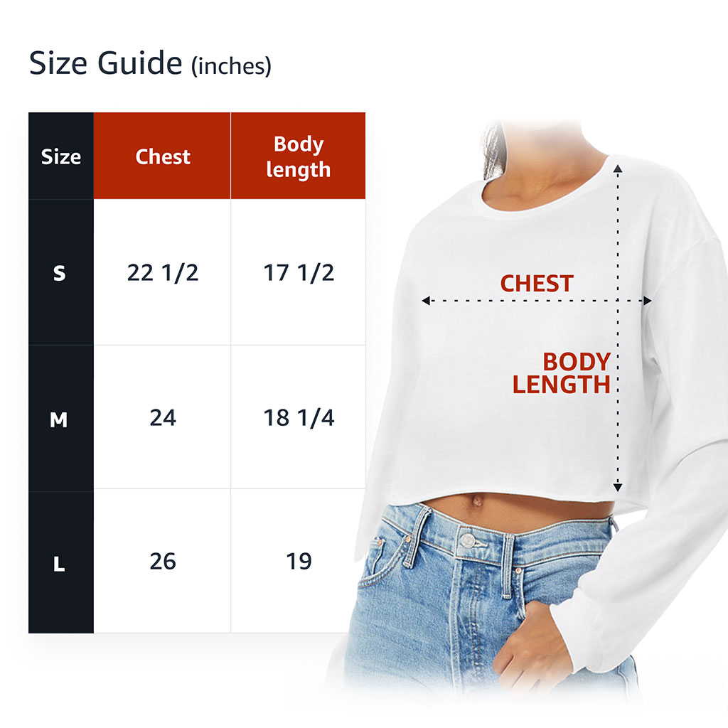 Roses are Red Cropped Long Sleeve T-Shirt - Funny Design Women's T-Shirt - Themed Long Sleeve Tee - Image 5