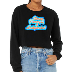 Feminist Cropped Long Sleeve T-Shirt - Best Print Women's T-Shirt - Printed Long Sleeve Tee