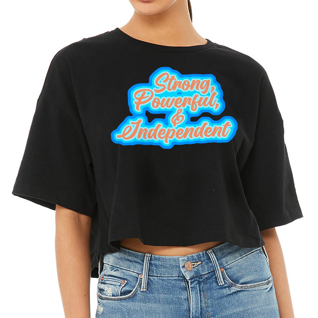 Feminist Women's Crop Tee Shirt - Best Print Cropped T-Shirt - Printed Crop Top