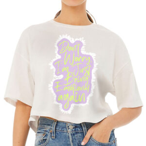 Cool Saying Women's Crop Tee Shirt - Funny Cropped T-Shirt - Themed Crop Top