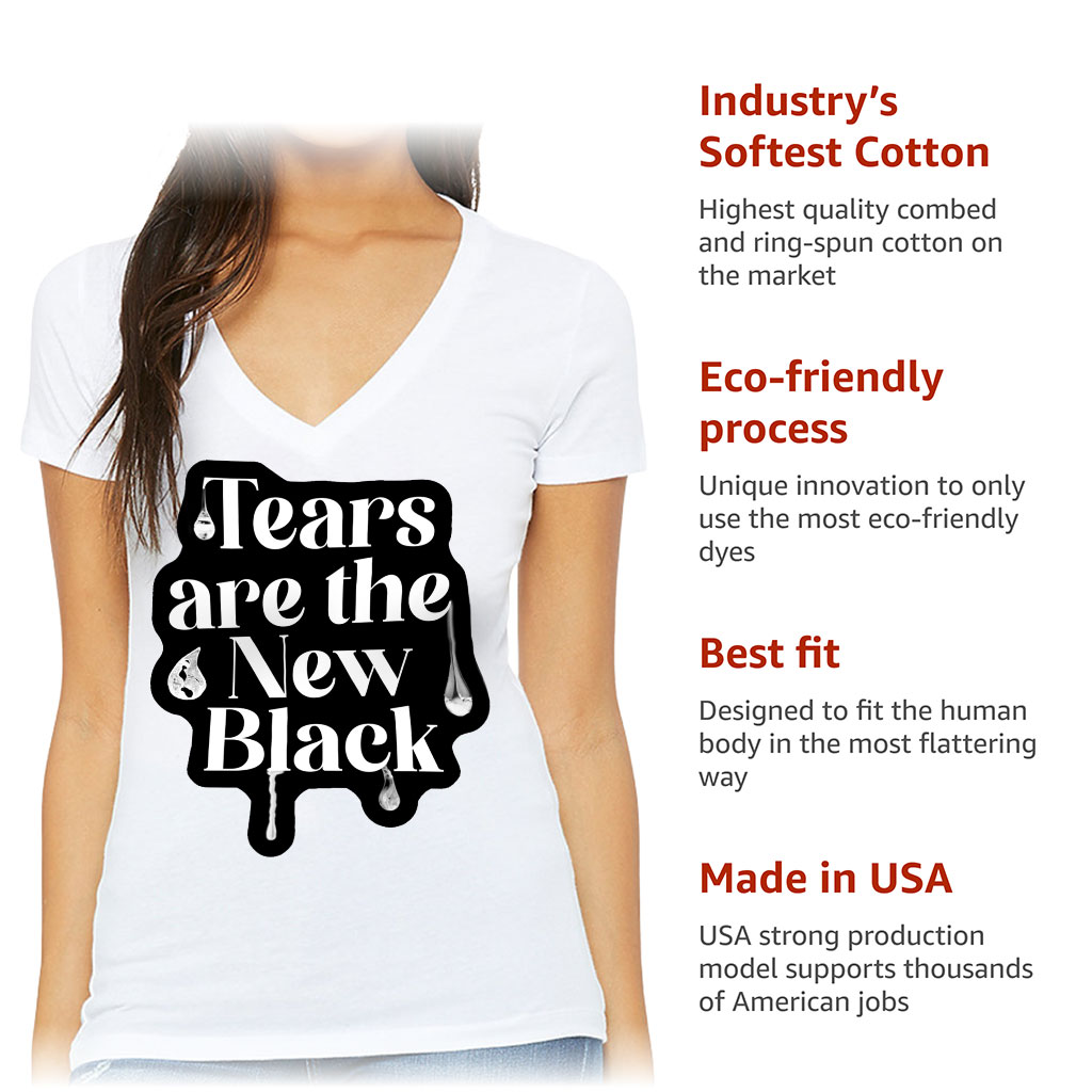 Cool Print Women's V-Neck T-Shirt - Cool Saying V-Neck Tee - Best Design T-Shirt - Image 6