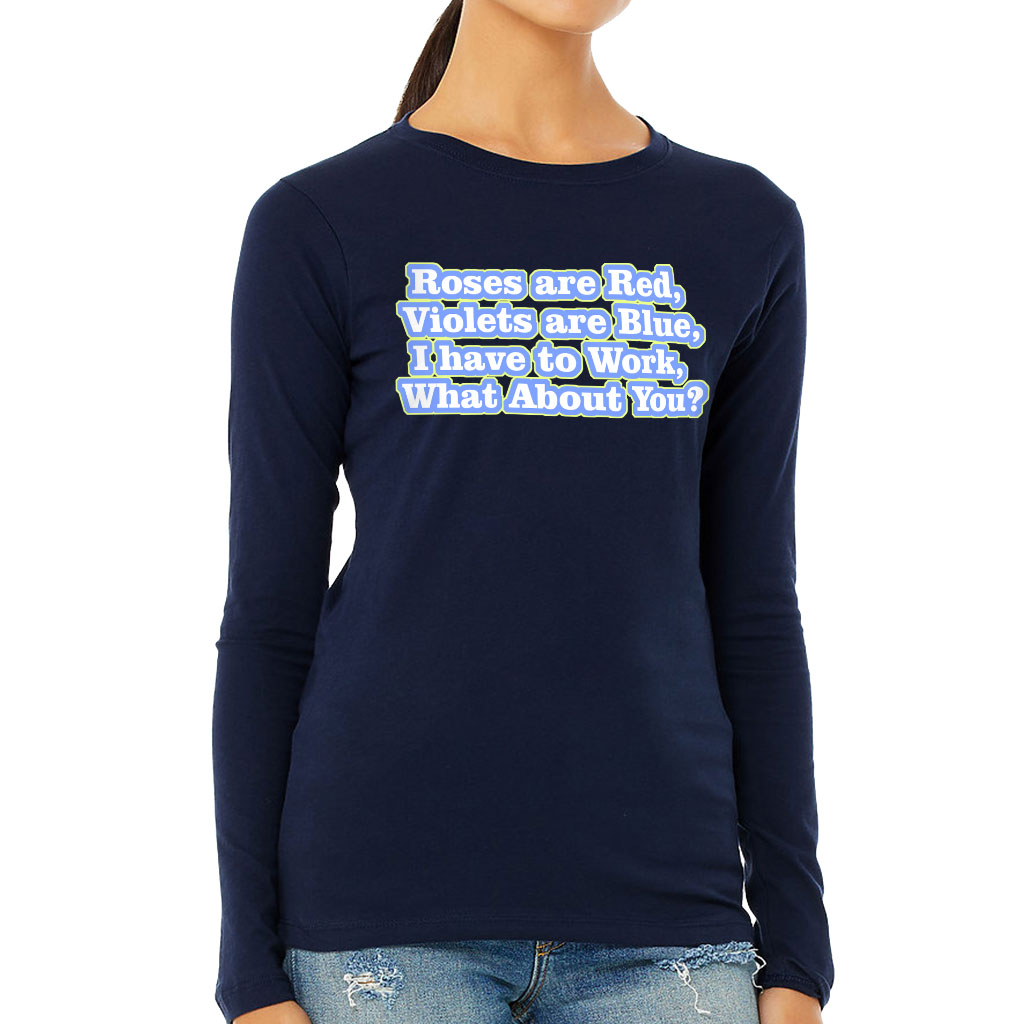 Roses are Red Women's Long Sleeve T-Shirt - Funny Design Long Sleeve Tee - Themed T-Shirt - Image 2