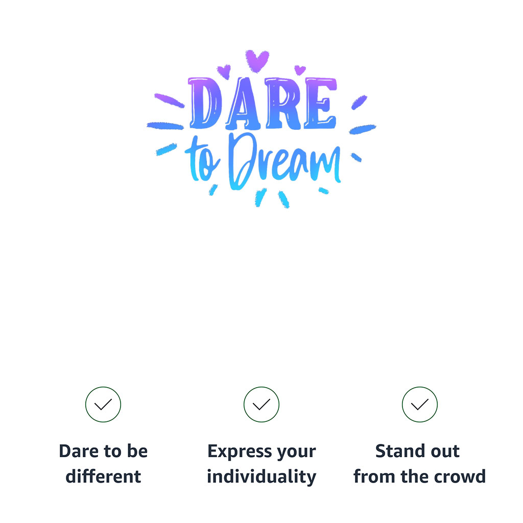 Dare to Dream Women's Cropped T-Shirt - Printed Crop Top - Inspirational Cropped Tee - Image 7