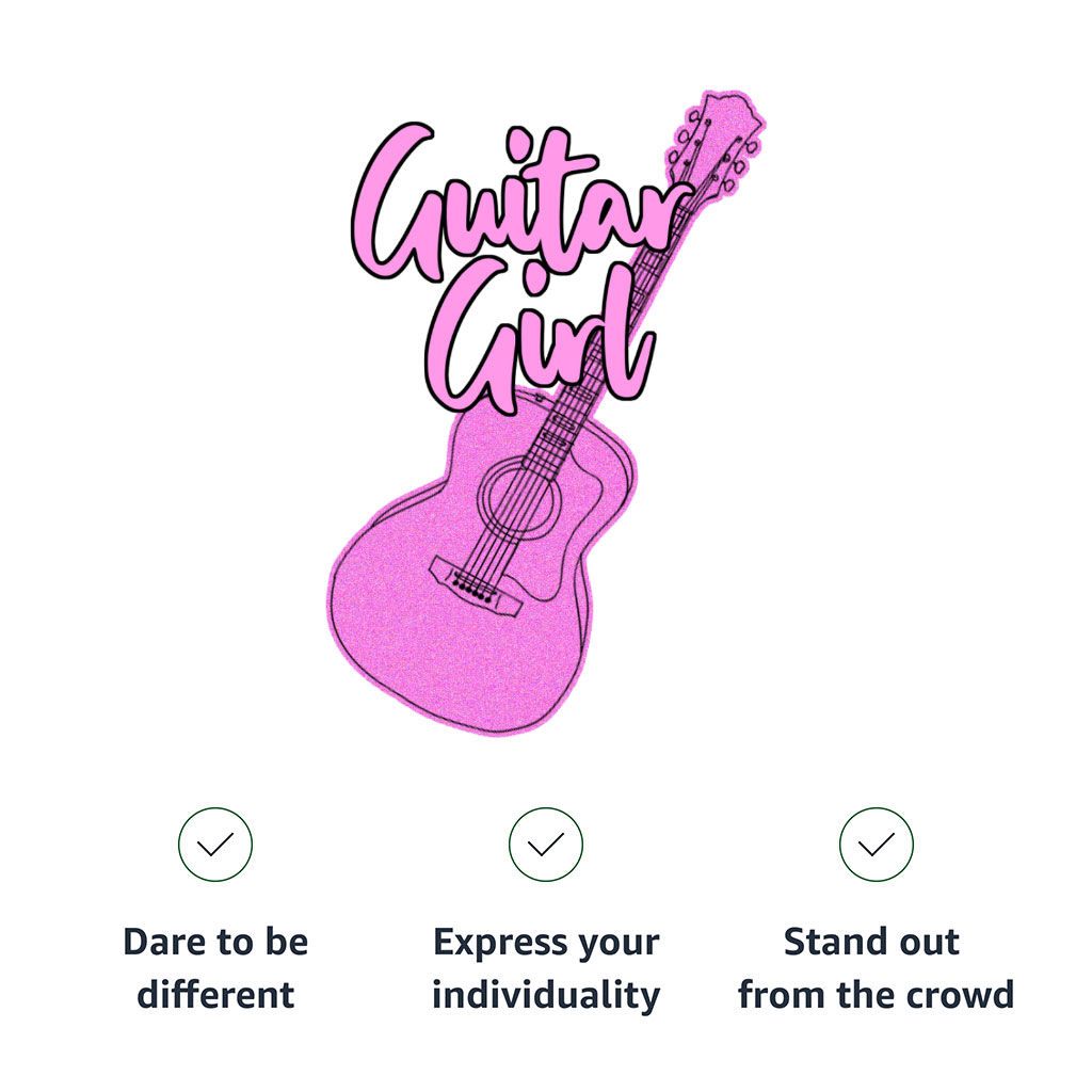 Guitar Design Women's V-Neck T-Shirt - Graphic V-Neck Tee - Cute T-Shirt - Image 7