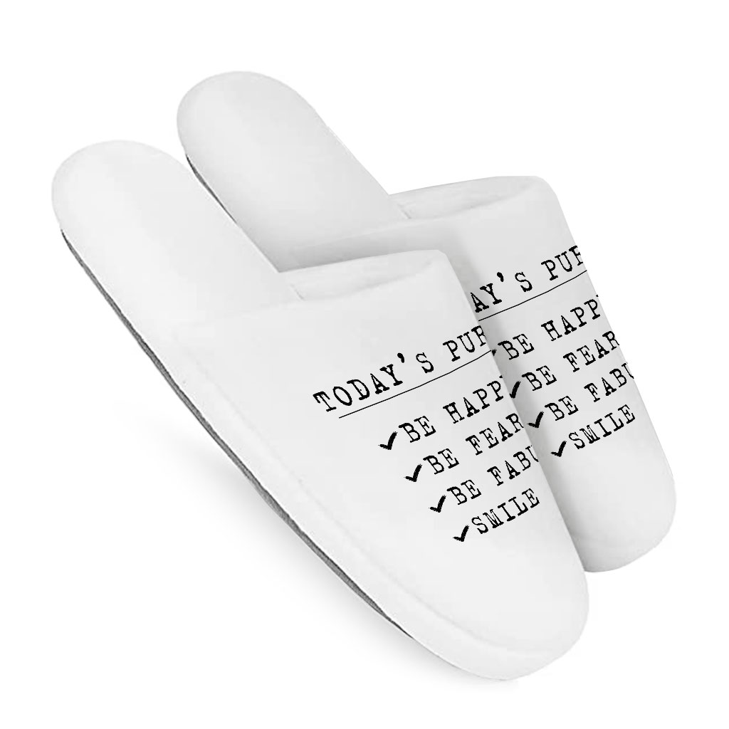 Today's Purpose Memory Foam Slippers - Quote Slippers - Graphic Slippers - Image 3