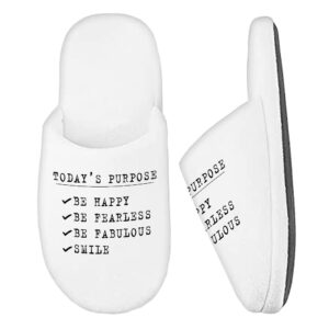 Today's Purpose Memory Foam Slippers - Quote Slippers - Graphic Slippers