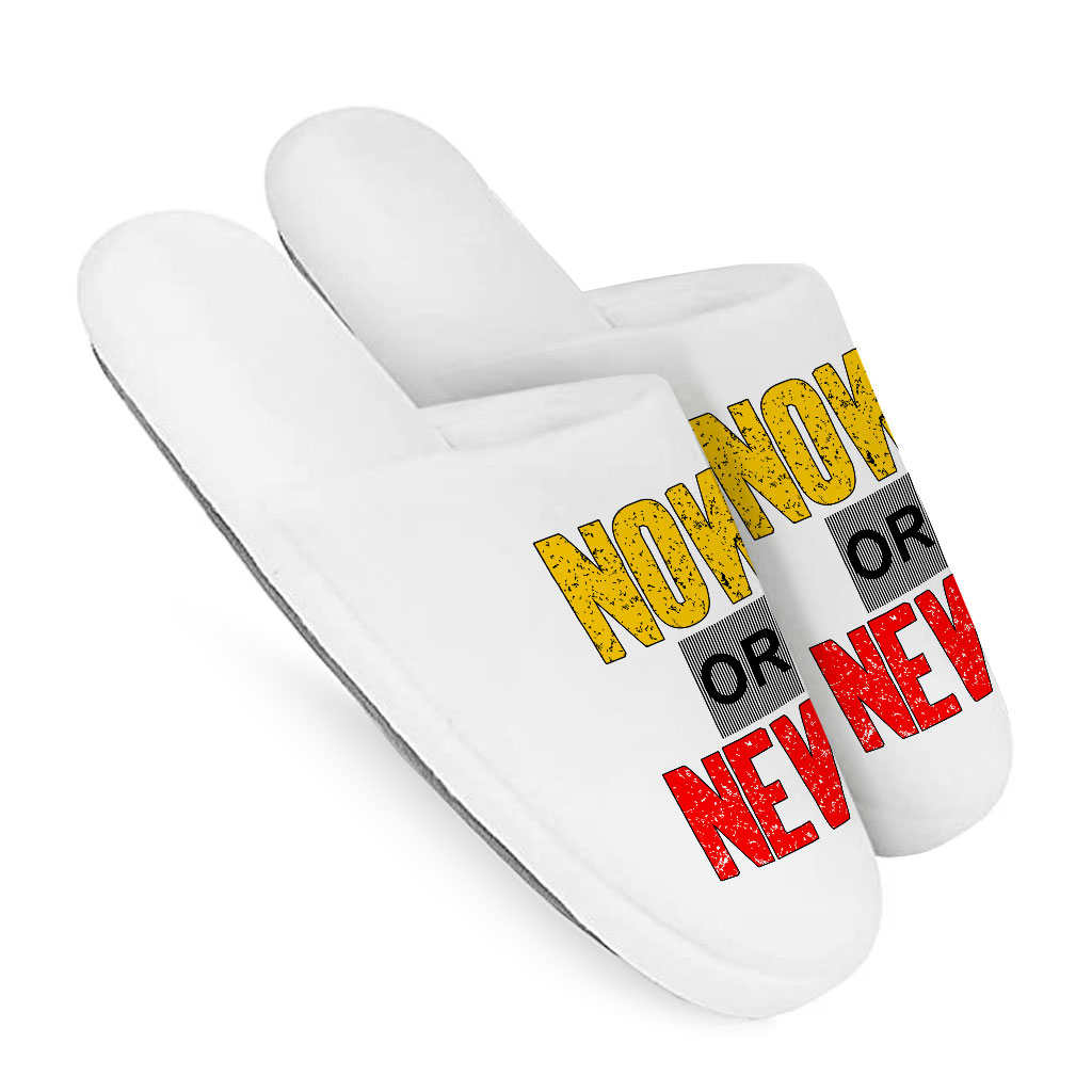 Now Or Never Memory Foam Slippers - Cool Slippers - Trendy Slippers - Image 3