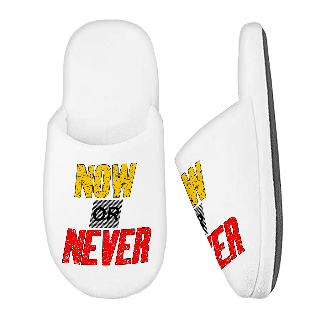 Now Or Never Memory Foam Slippers - Cool Slippers - Trendy Slippers - Image 2