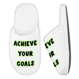 Achieve Your Goals Memory Foam Slippers - Trendy Design Slippers - Best Print Slippers